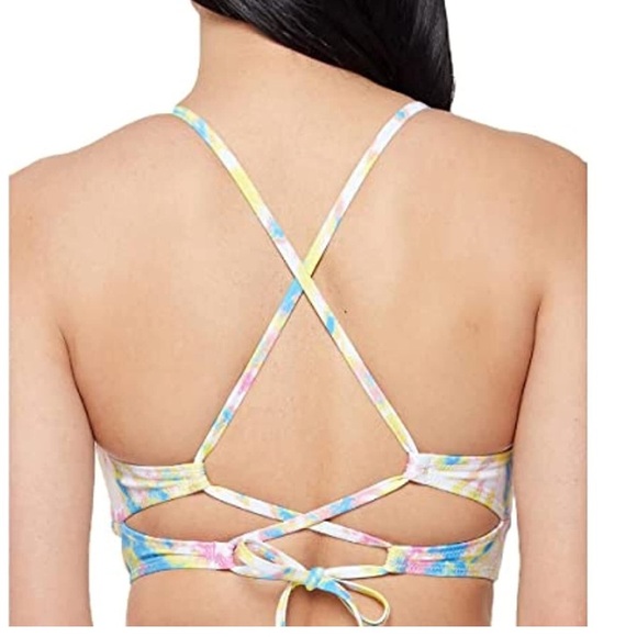 Jessica Simpson Tie-Dyed Cropped Keyhole Cami Bikini Top NWT - Picture 2 of 12